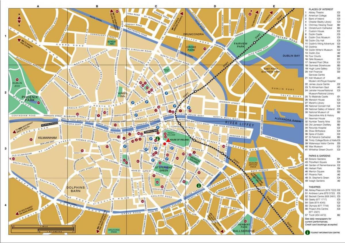 Mapa centrum Dublina