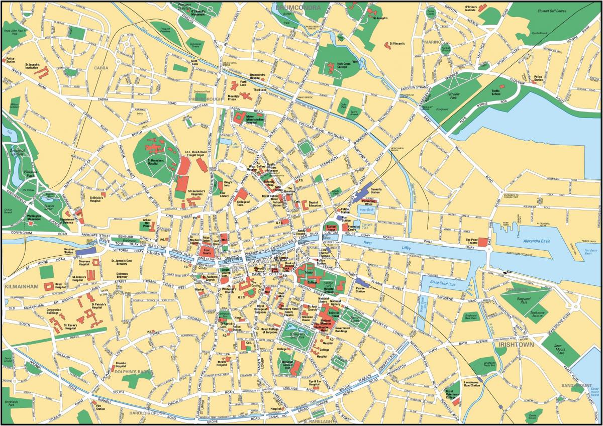Mapa miasta Dublin