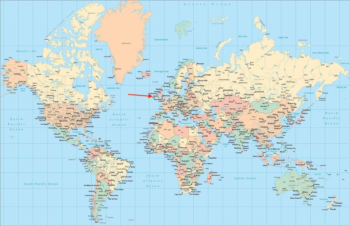 Położenie Dublina na mapie świata