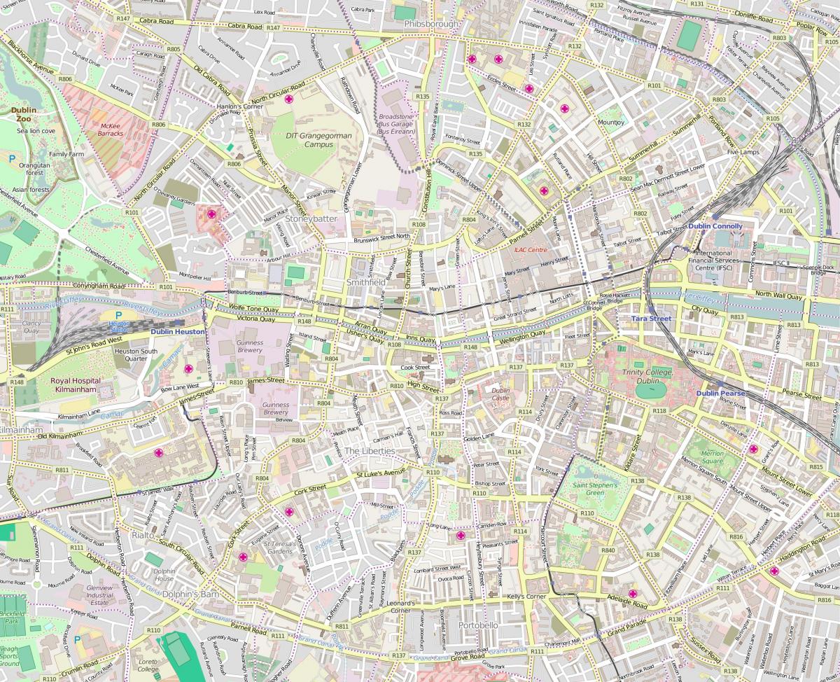 Mapa ulic Dublina