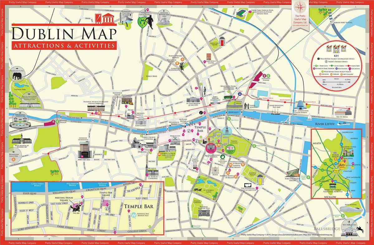 Mapa zwiedzania Dublina